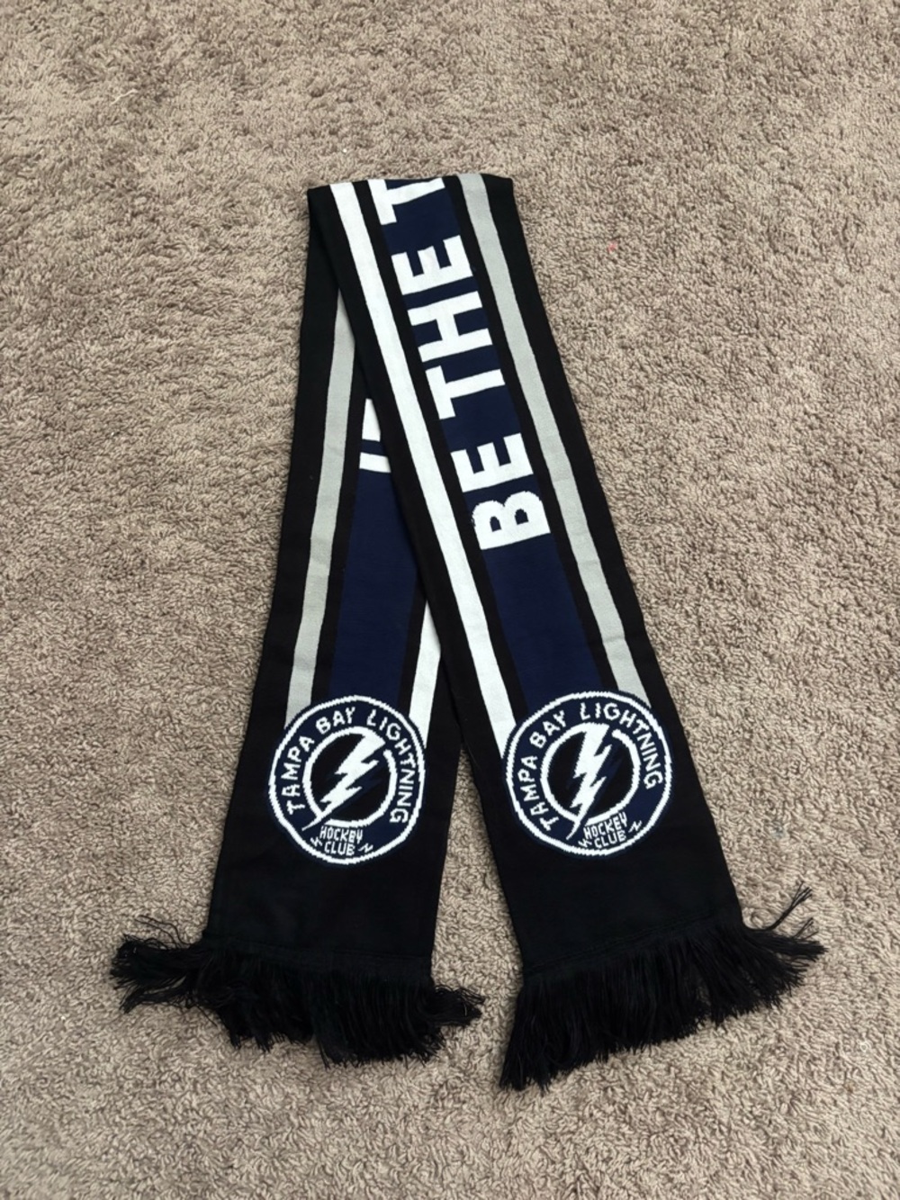 Tampa Bay Lightning Black & Navy Hockey Scarf